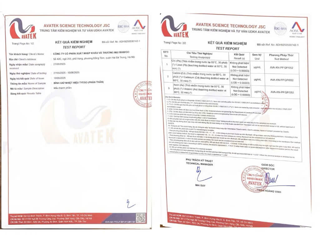 Cốc giữ nhiệt TYESO TS-8827 750ml tay cầm công thái học Chống tràn &amp; Giữ nhiệt 12 tiếng