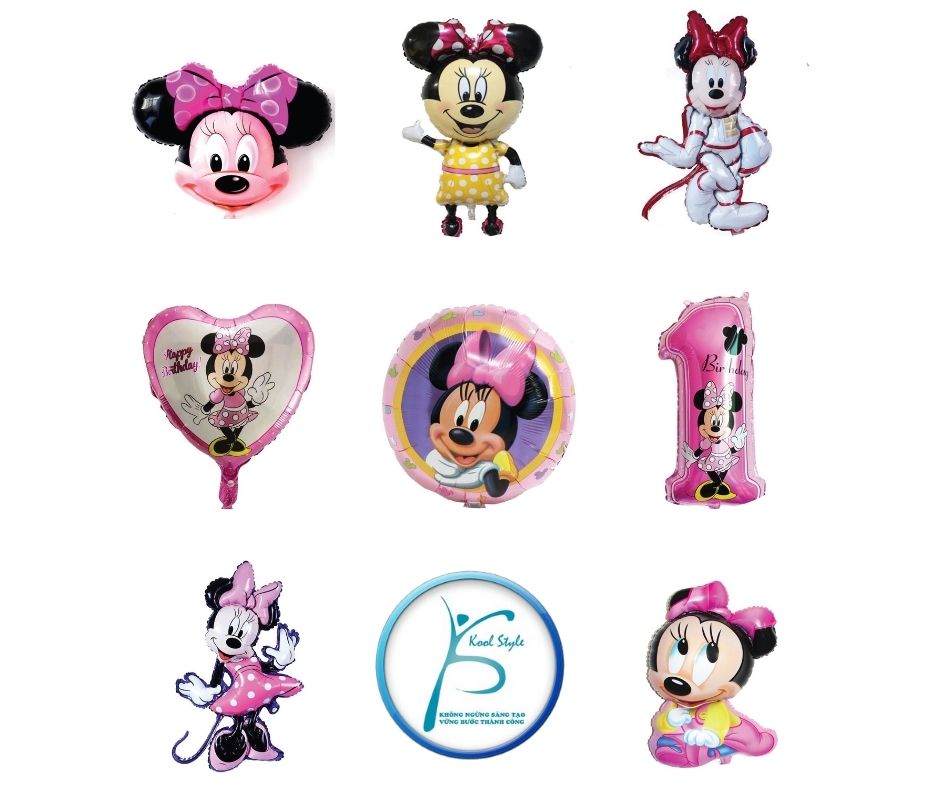 Bóng kiếng hình chuột Minnie cho bé gái trang trí sinh nhật - Kool Style