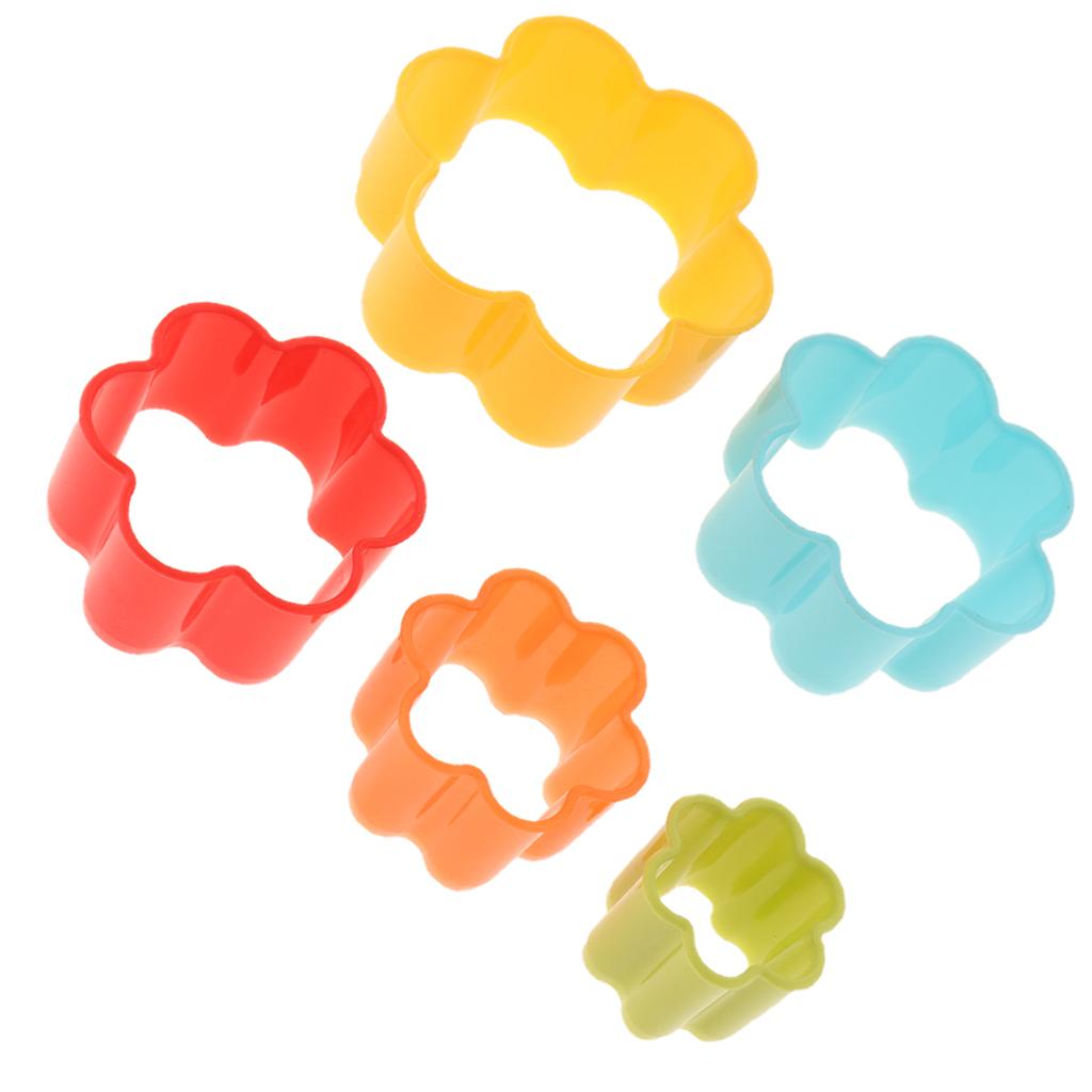 5Pcs Cookie Cutter Set Biscuit Sandwich Fondant Cake Fruit Vegetable Flower