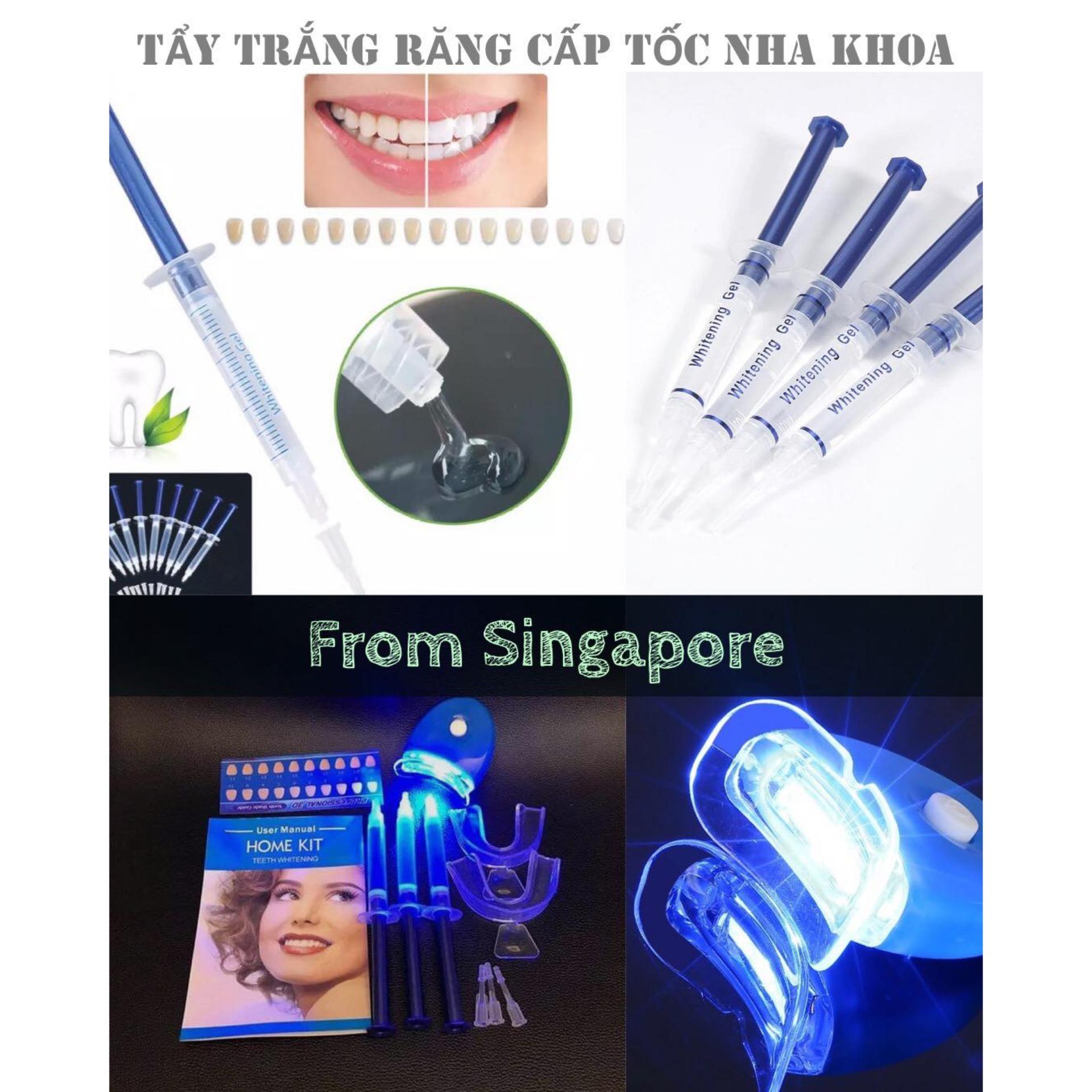 Tẩy Trắng Răng Tại Nhà Gồm Thuốc, Đèn, Bảng So Mầu Nhập Khẩu Từ Singapore (An Toàn Hiệu Quả Răng Trắng Lên 2 Đến 3 Tông Sau 3 Ngày Sử Dụng)