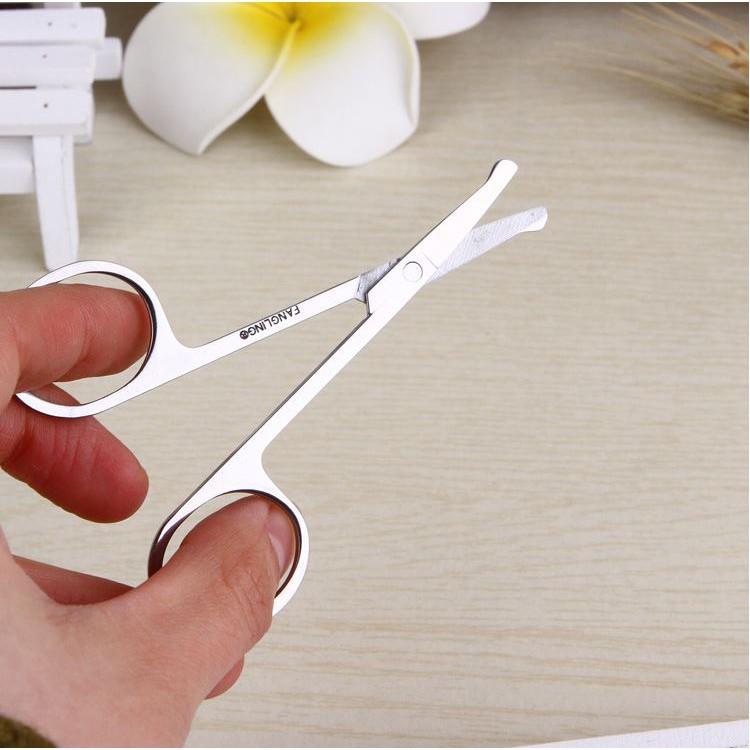 Kéo Cắt Tỉa Lông Mũi Đầu Tròn Thép Không Gỉ