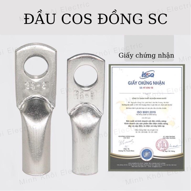 cos trần SC,cốt đồng mạ kẽm chống oxi hoá,cos dây điện, cosse