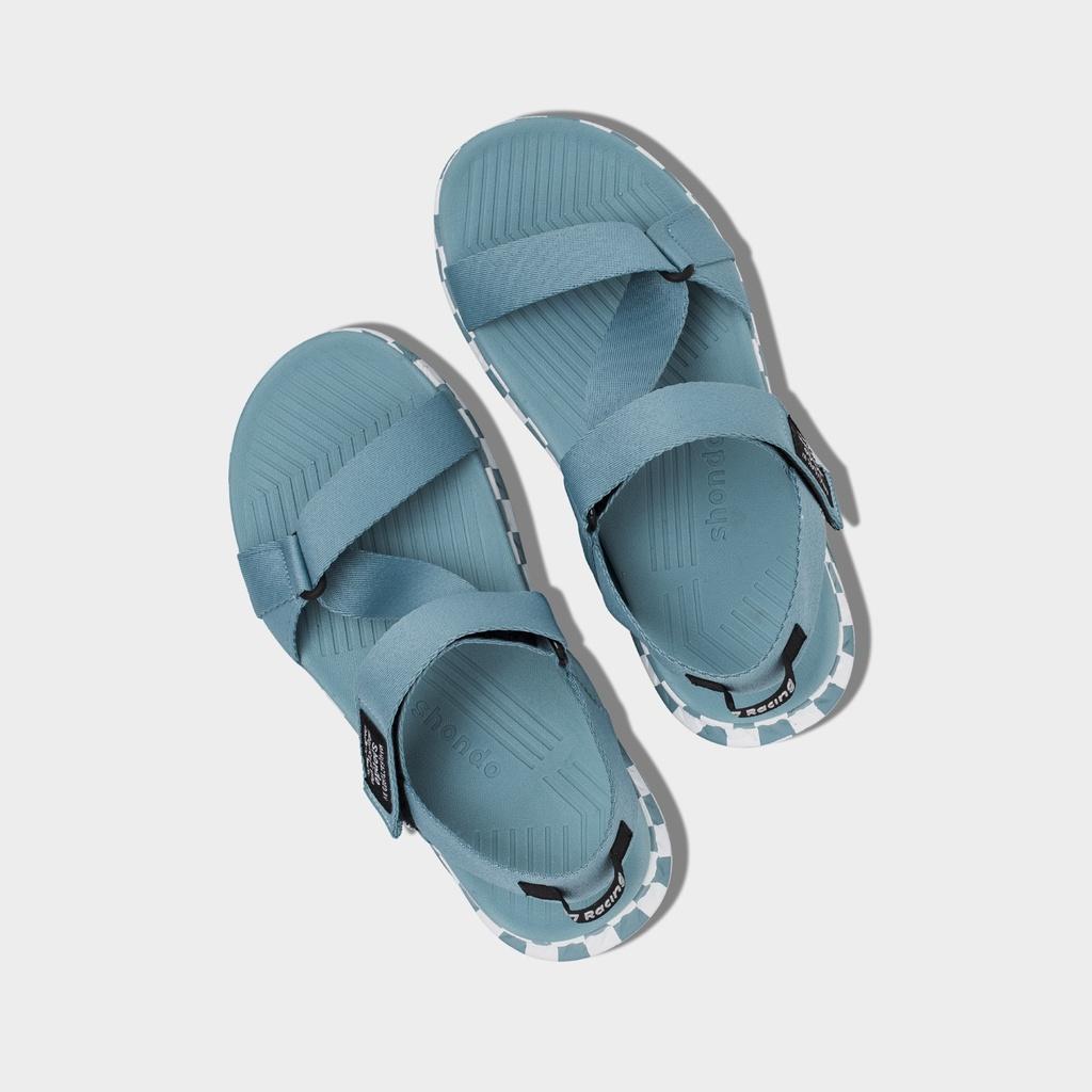 Giày Sandals SHONDO Unisex F7 Racing caro xanh F7C3232