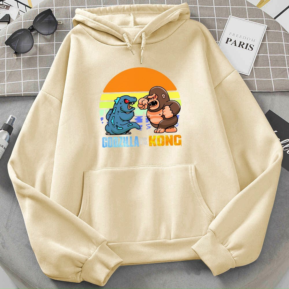 (38-70kg, liên hệ tư vấn size phù hợp) Áo hoodie chất nỉ bông mỏng H75-Godzilla vs Kong. Áo nỉ có nón. Áo nỉ nam, áo nỉ nữ. Áo khoác nỉ. Áo khoác nỉ tay dài. Áo khoác nỉ nón. HÀNG MAY TRỰC TIẾP TẠI VIỆT NAM. hongduyen2188