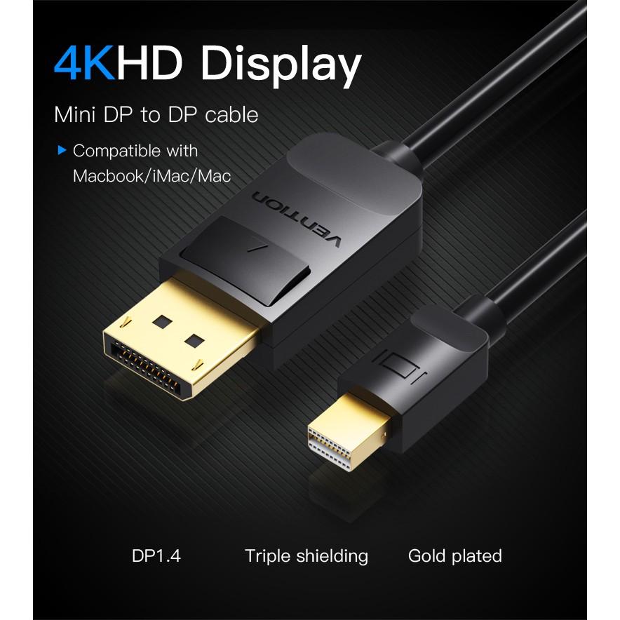 Cáp chuyển đổi Mini DisplayPort sang Displayport Vention HAAB - Hãng chính hãng