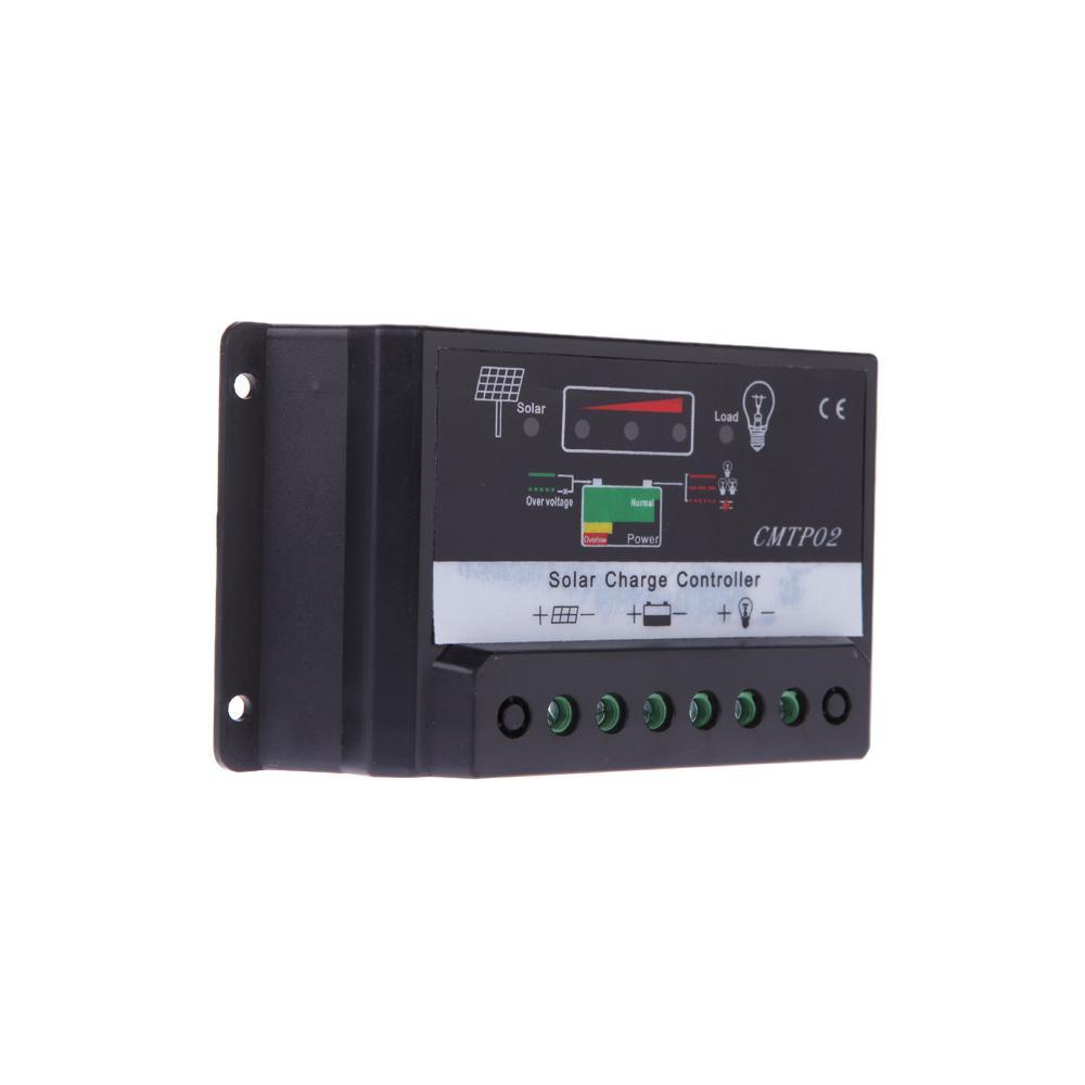 12V/24V 30A Automatic Solar Panel Battery Regulator Charge Controller-Black