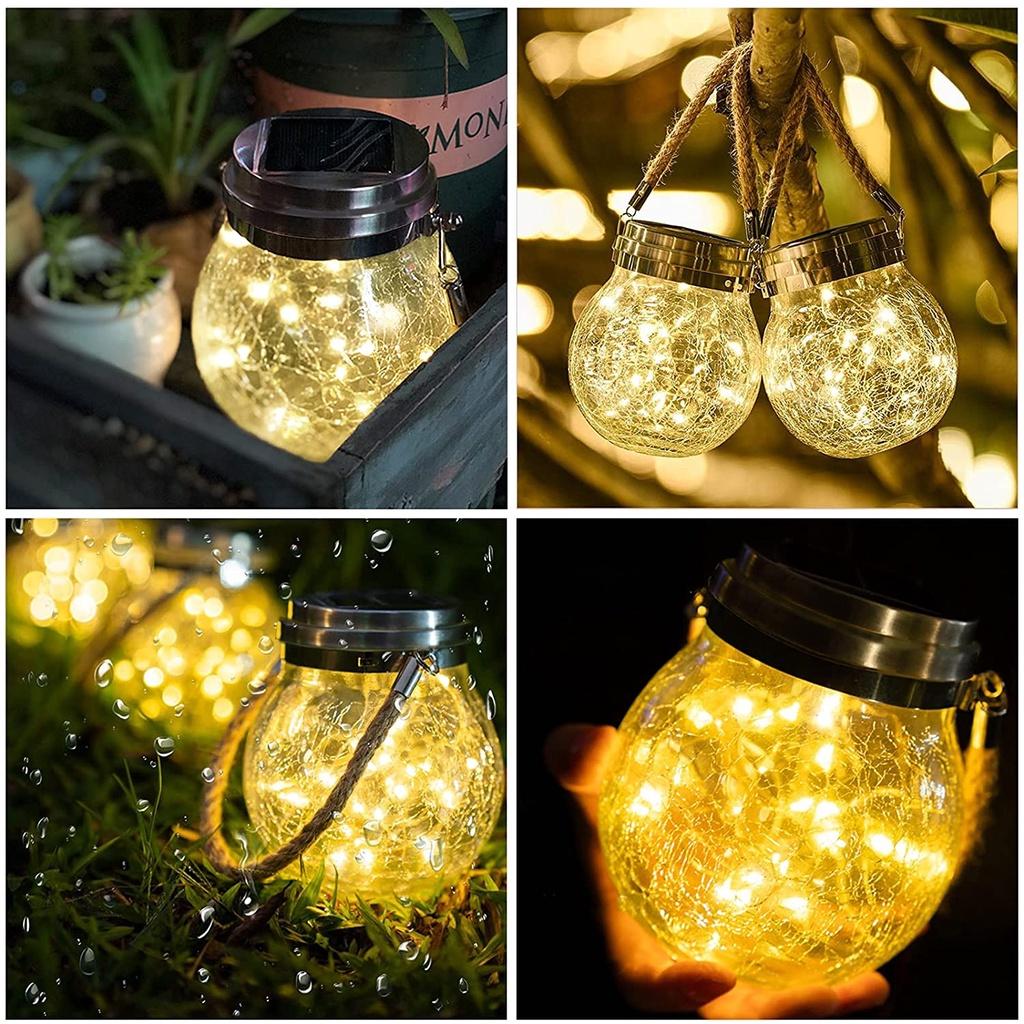 Đèn Lồng Treo Trang Trí 30 LED Chống Nước Sử Dụng Năng Lượng Mặt Trời