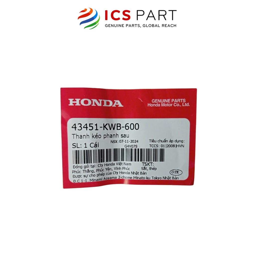 Thanh Kéo Phanh Sau (Đũa Phanh) HONDA Wave Rs, Wave Rsx, Wave S (43451KWB600)