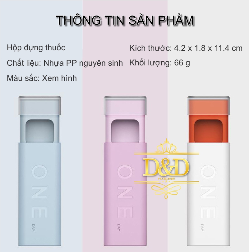 Hộp đựng thuốc 3 ngăn ONEDAY