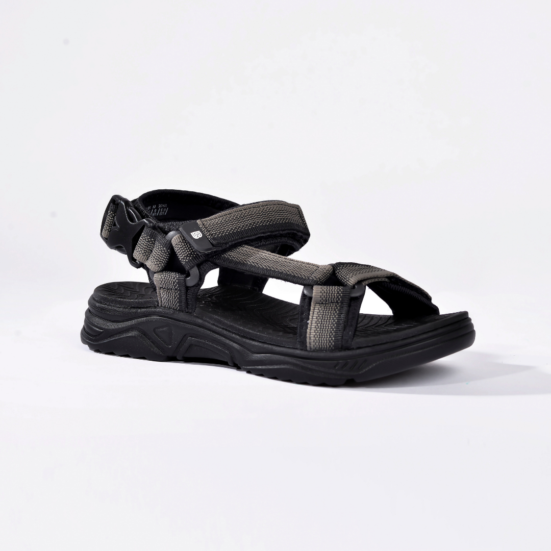 Giày Sandal Nam The Bily  Quai Chéo - Xám Thổ Cẩm BL01XTC