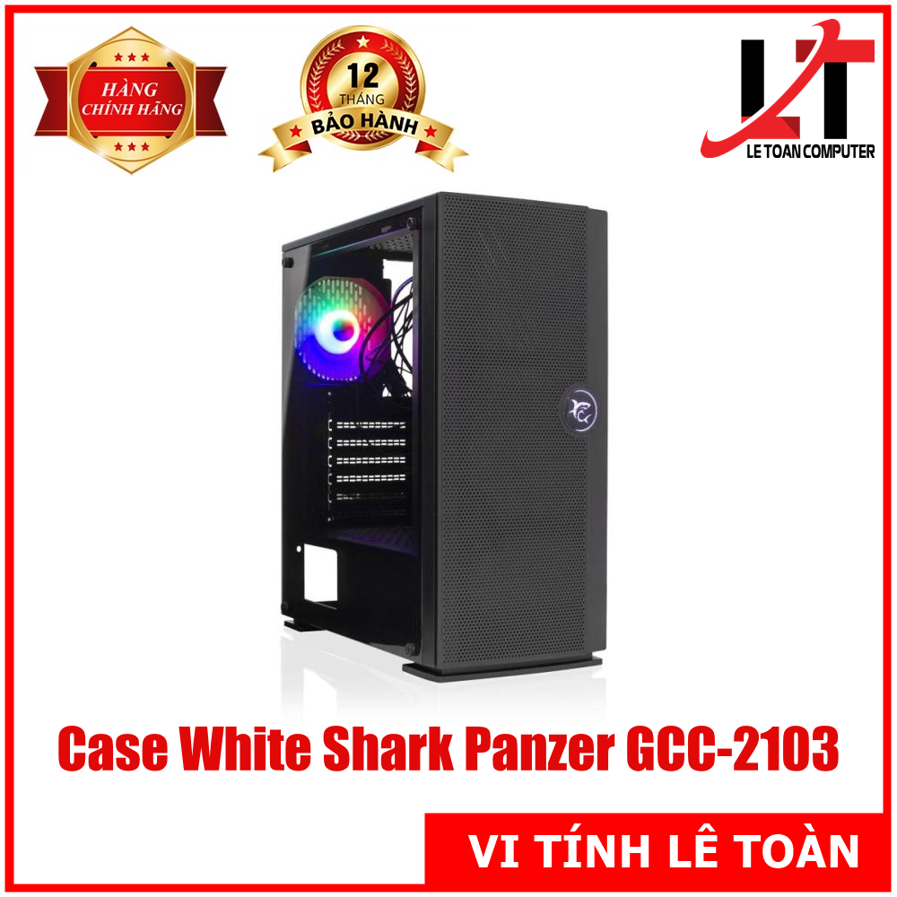 Case Gaming WHITE SHARK GCC-2103 PANZER (Tặng 01 fan led RGB) - Hàng nhập khẩu