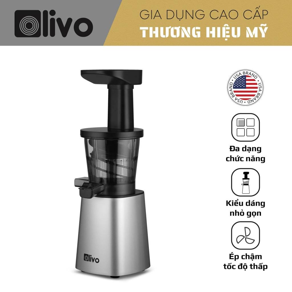 Máy Ép Chậm OLIVO SJ210, Công Suất 200w Ép Kiệt Bã Trái Cây Rau Củ, Thiết Kế Nhỏ Gọn, Hàng Chính Hãng