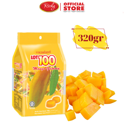 Kẹo Gummy Lot 100 Xoài Cocoaland (320g/Gói)