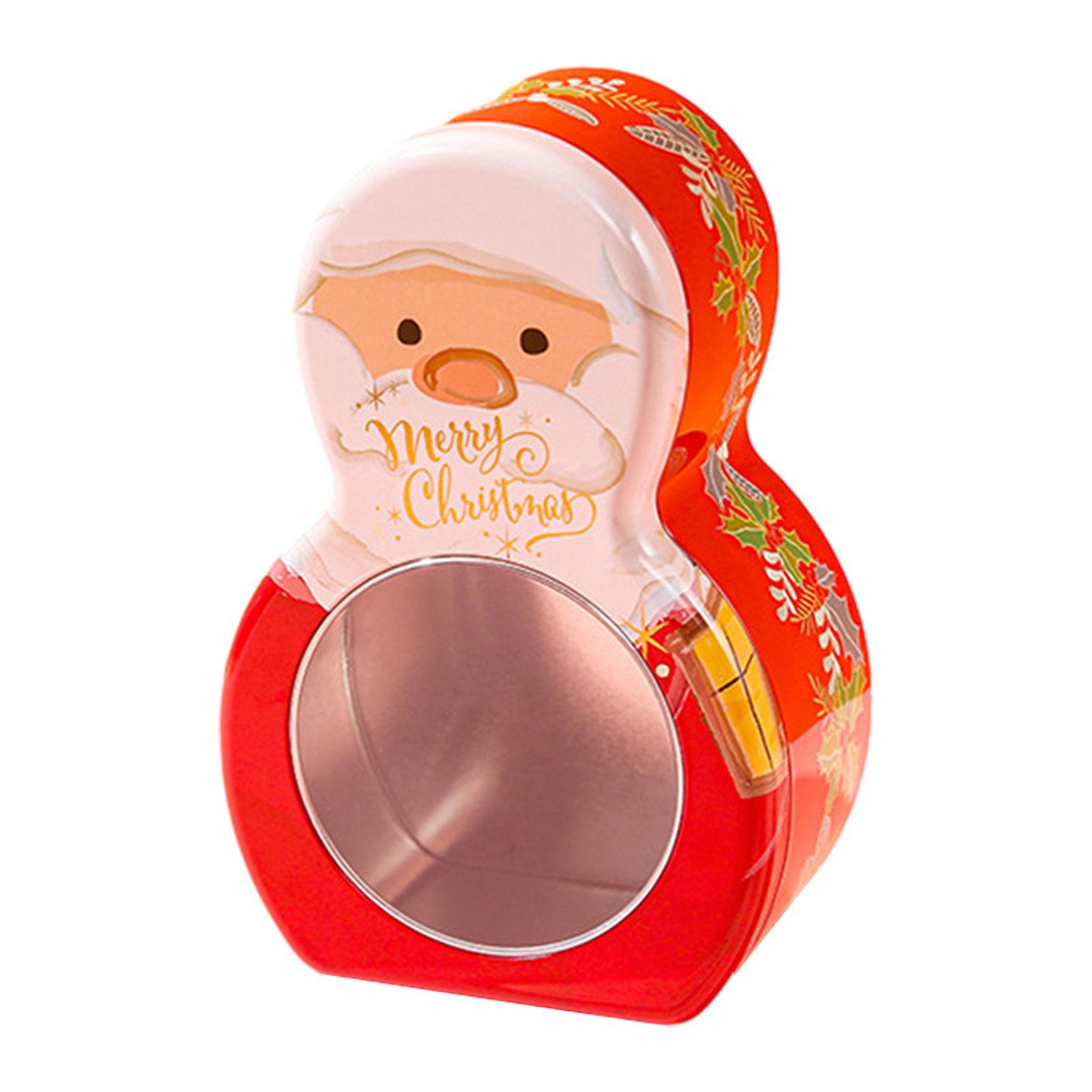 Xmas Candy Box Christmas Treat Box Sweets Storage Jar, Holiday Decoration Christmas Cookie Tins Box for Party Supply Holiday
