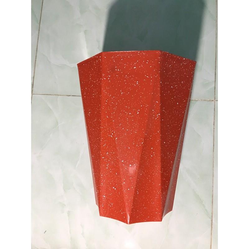 Combo 2 Chậu 8 Cạnh/Bát Giác + Đĩa Lót Chậu size: 330x410x210mm