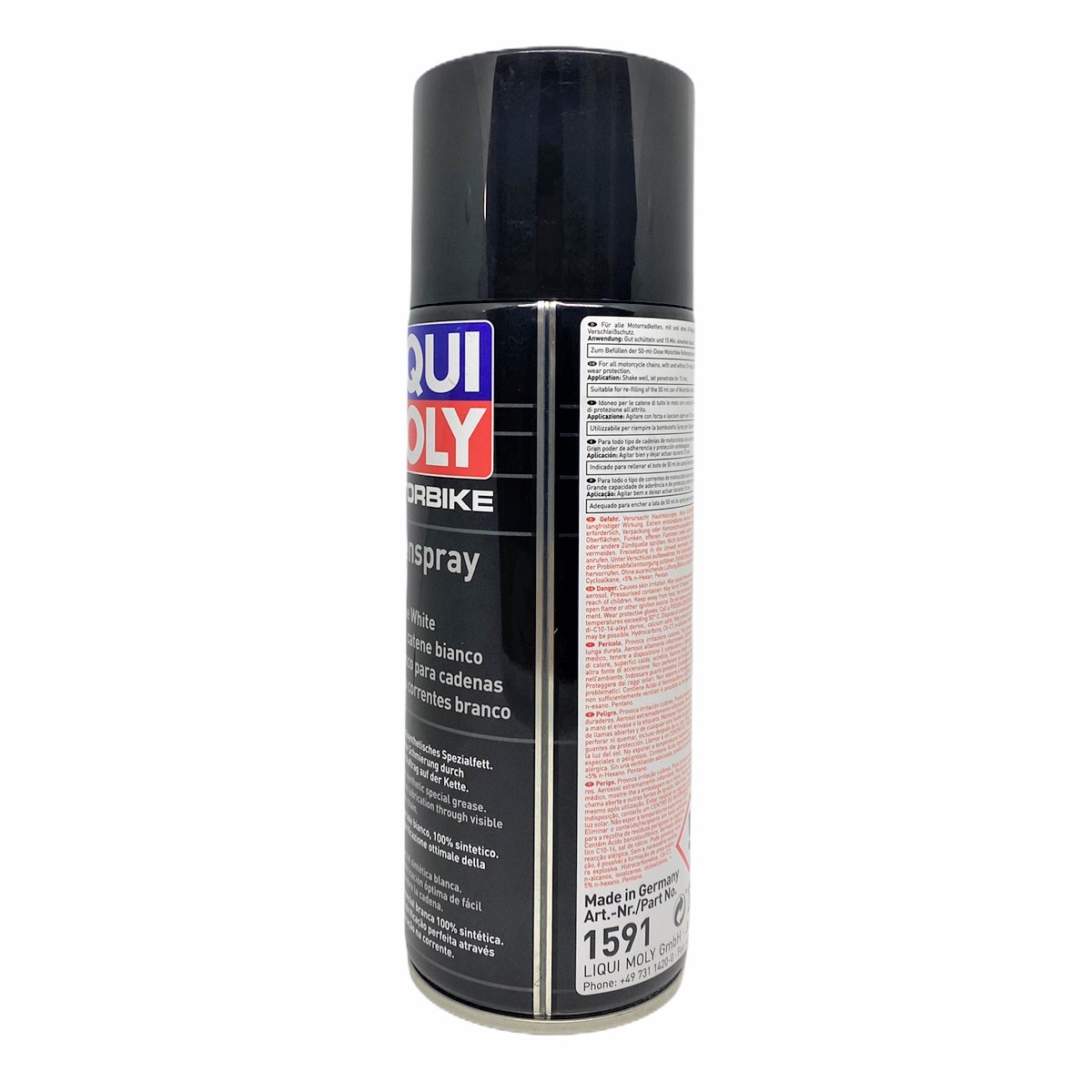 Chai xịt bảo dưỡng sên xích dầu trắng Liqui Moly 1591 - Tặng kèm 1 khăn lau chuyên dụng 3M