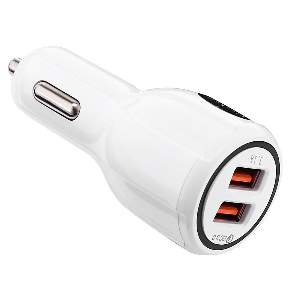 .0 Fast Charging Car Mobile Phone Charger Adapter Dual Ports