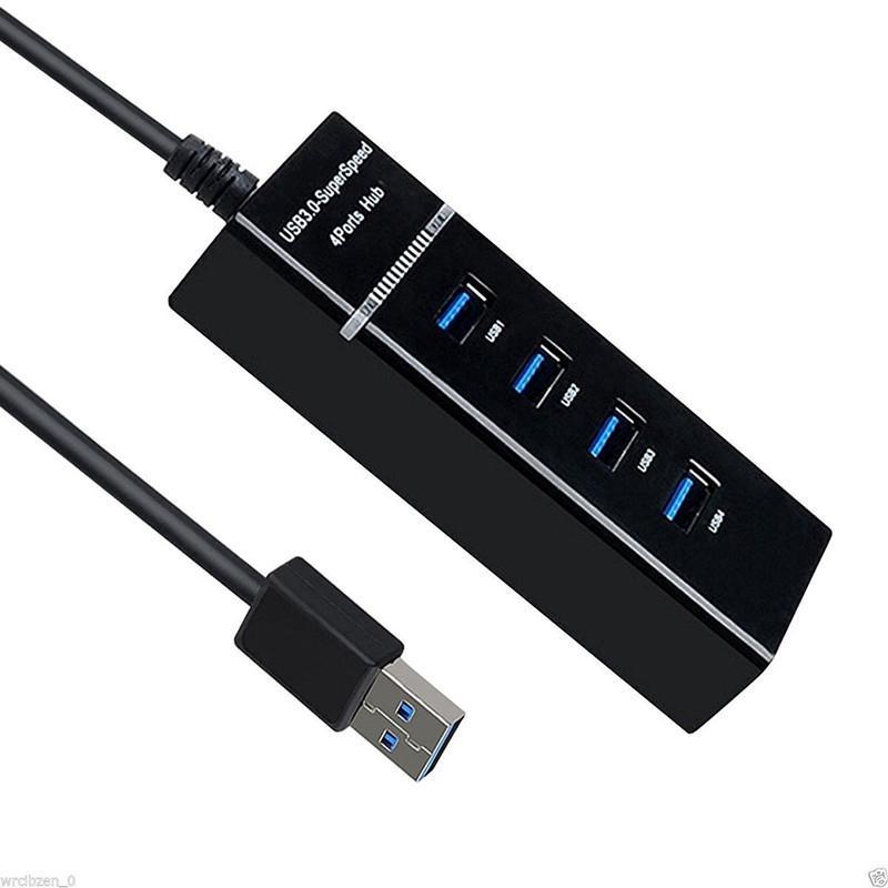 Hub Chia 4 Cổng USB 2.0 Tốc Độ Cao Tương Thích Windows PC/Mac/Laptop/Máy In Di Động HDD
