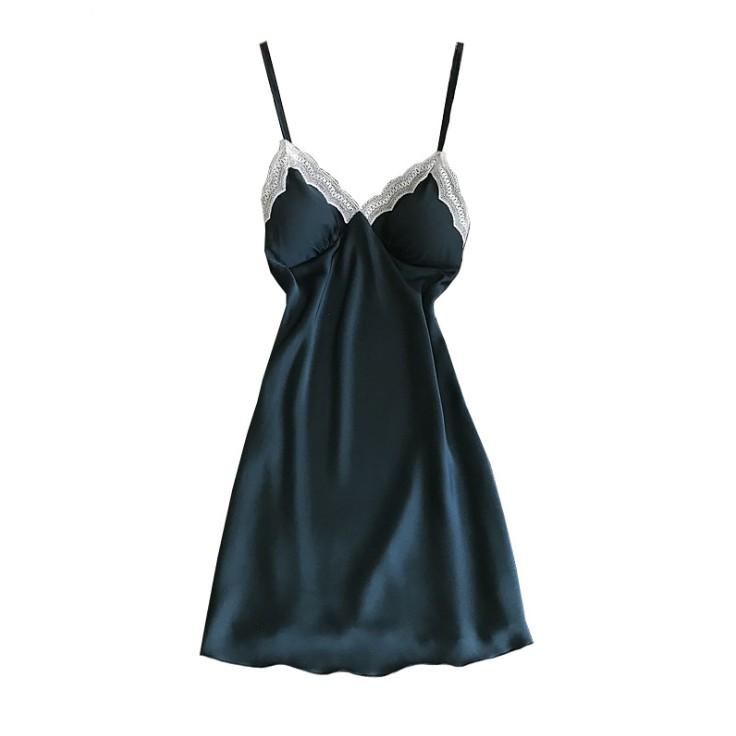 Váy Ngủ 2 Dây HISEXY Chất Lụa Satin Cao Cấp Mặc Nhà Đủ Size Dưới 85Kg MD31