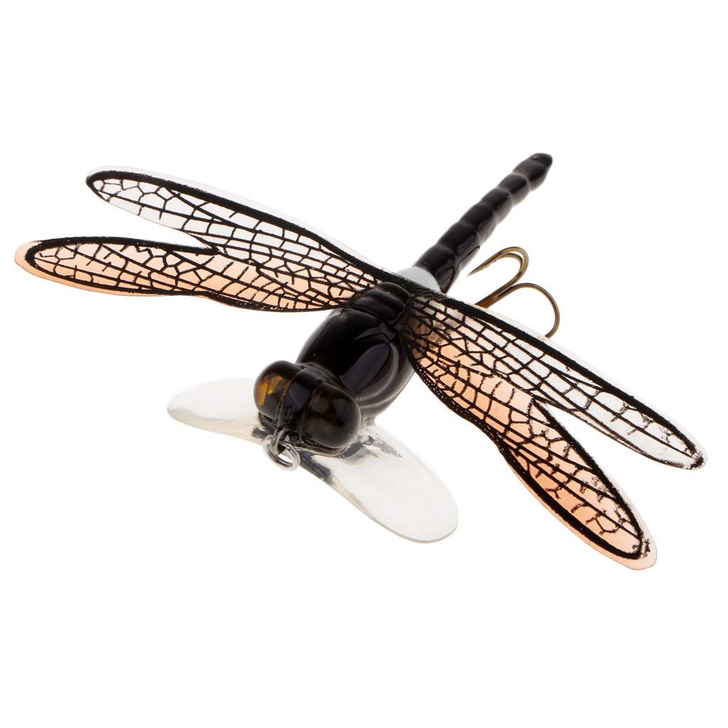 2 Pieces Dragonfly Fly Fishing Lures Floating Topwater Bait for Pike Bass