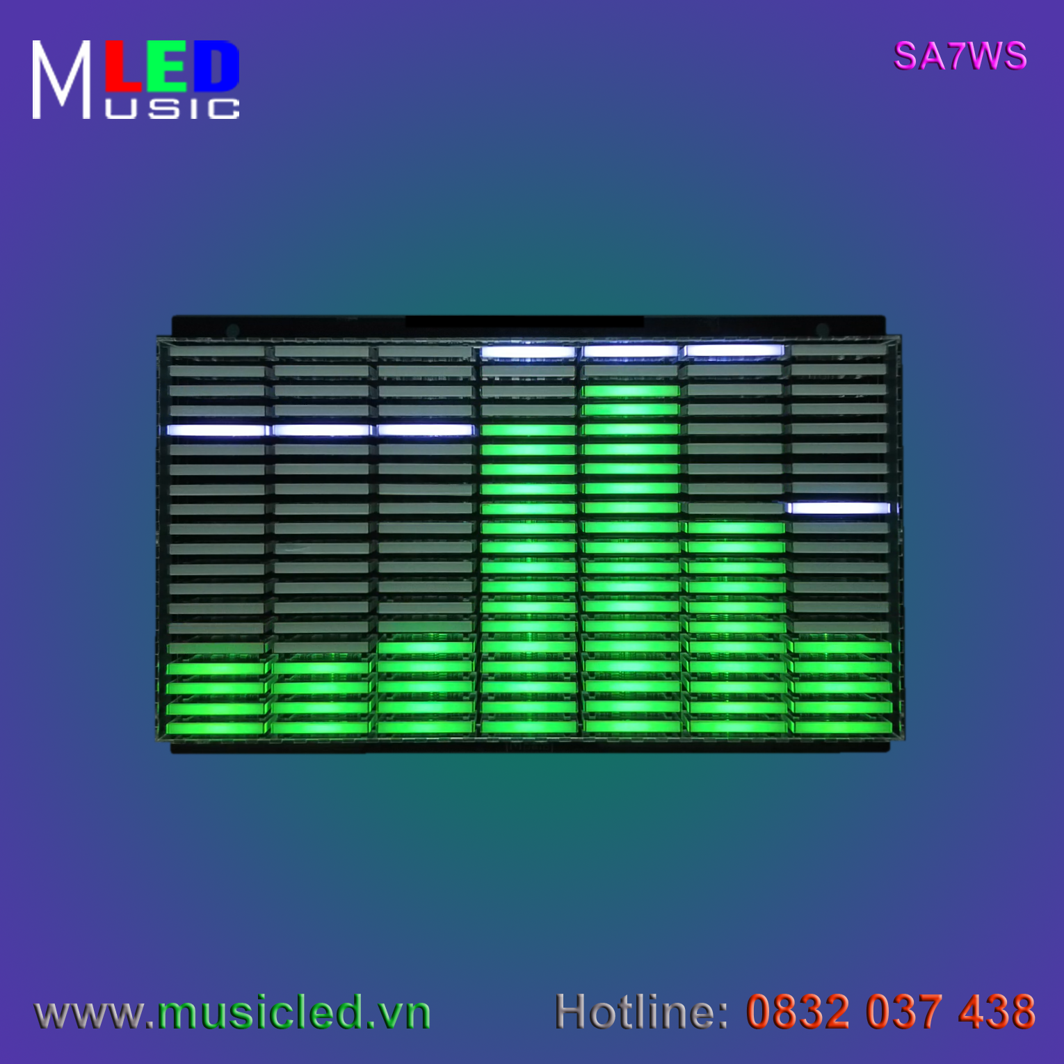 Dàn đèn Music LED nháy theo tần số nhạc 7 cột treo tường