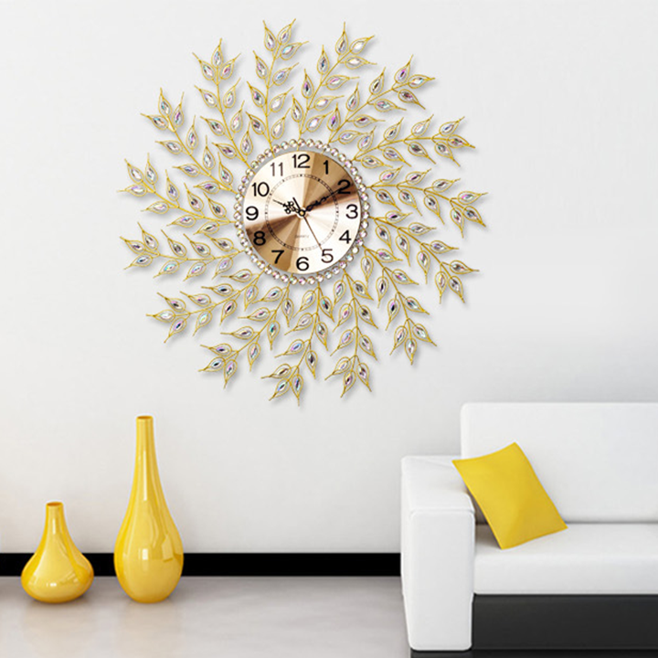 Đồng hồ treo tường phong cách hiện đại Kim loại cao cấp - Đồng hồ Decor Phòng khách sang trọng bền đẹp DH-119