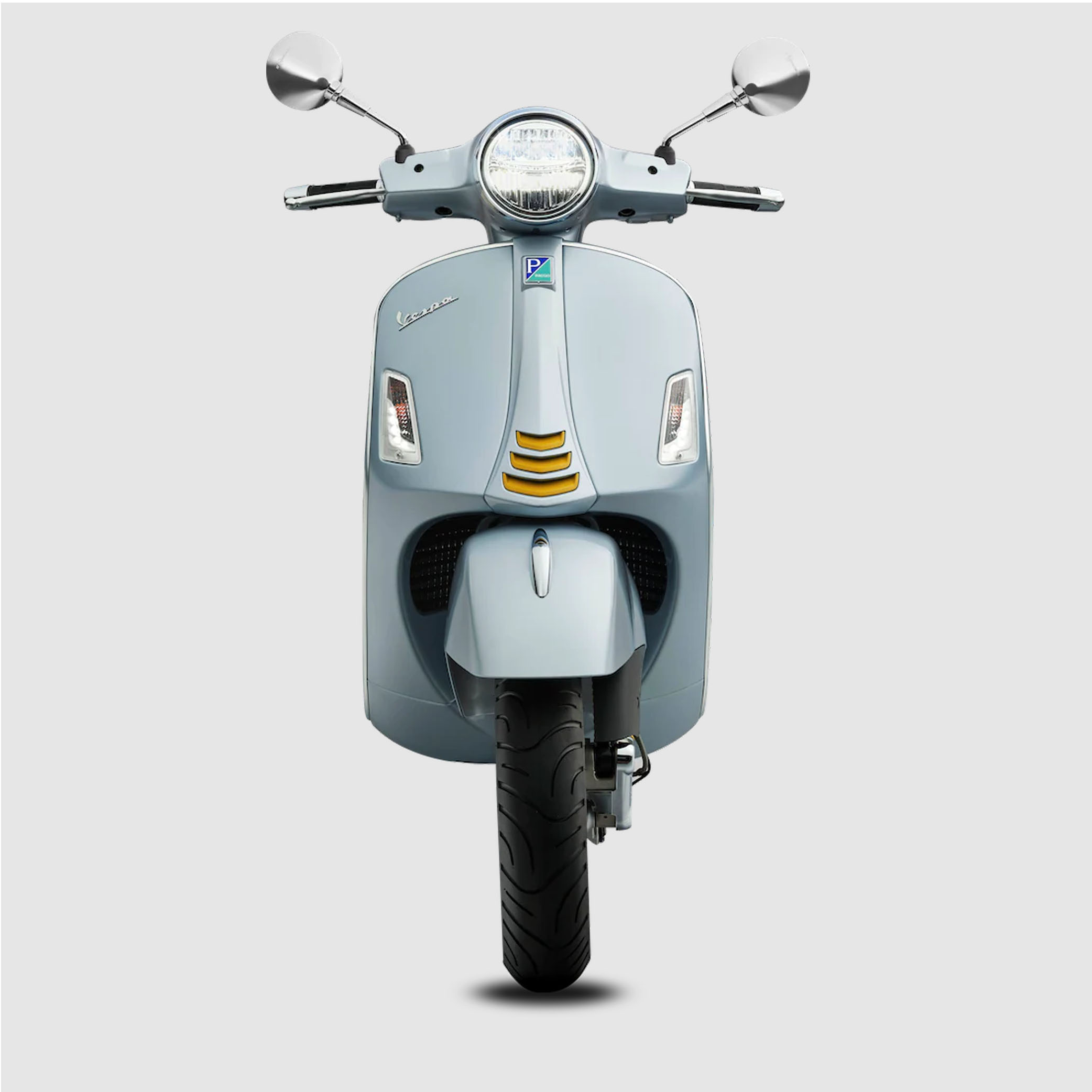 Xe Tay Ga Vespa GTS Super Tech 300 Màu Bạc Xanh Grey Delicato