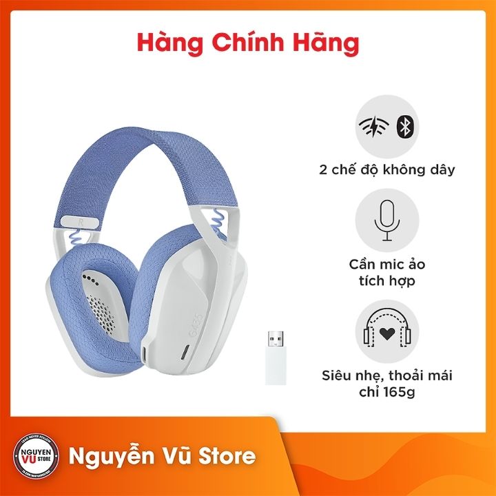 Tai nghe game không dây Bluetooth và Lighspeed Logitech G435 – Mic ảo tích hợp, nhẹ, tương thích PC, Điện thoại, PS4, PS5 - Hàng chính hãng - Màu