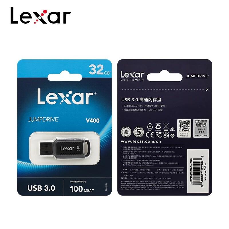 USB Lexar JumpDrive V400 64GB / 128GB, Chuẩn USB 3.0, Tốc độ đọc 100Mb/s - Hàng chính hãng