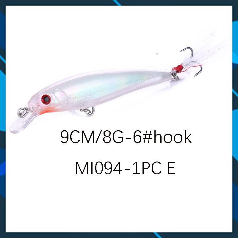 Mồi Câu lure, cá chẽm , có mú, cá ngão , cá biển đuôi lông Chuyên Đồ Câu Lure dài 9cm nặng 8gr_ Lure _ 39 