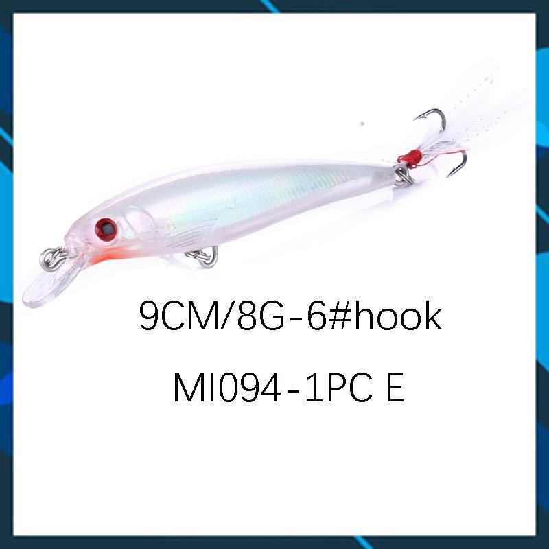 Mồi Câu lure, cá chẽm , có mú, cá ngão , cá biển đuôi lông Chuyên Đồ Câu Lure dài 9cm nặng 8gr_ Lure _ 39