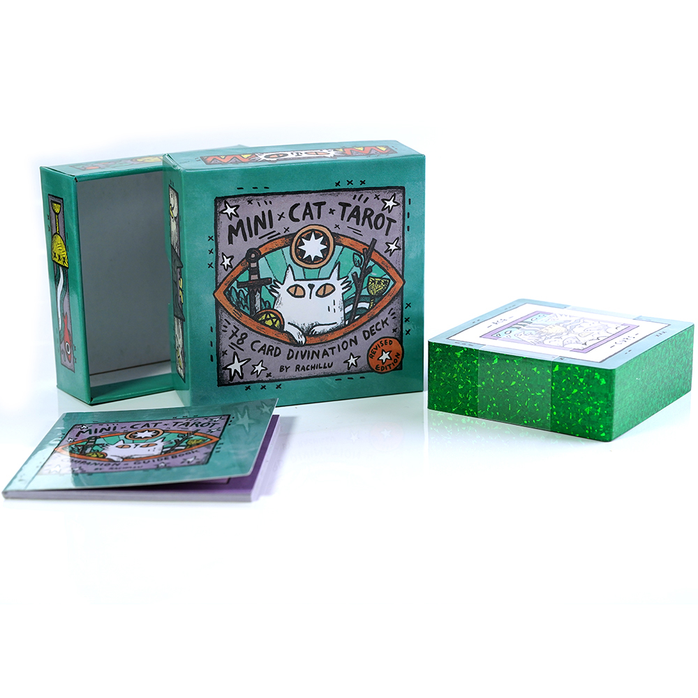 [Mạ Cạnh Size Gốc] Bộ Bài Mini Cat Tarot 78 Lá Bài Đá Thanh Tẩy