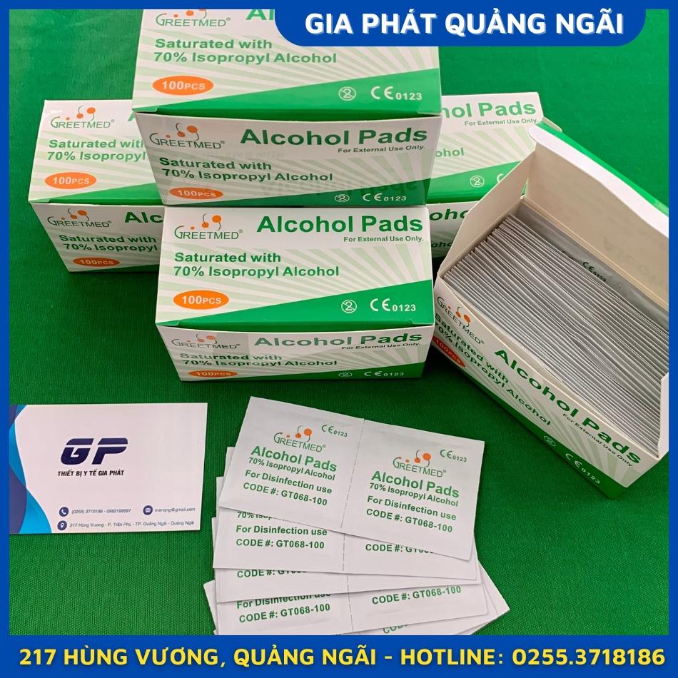 GẠC TẨM CỒN 70 ĐỘ BÔNG CỒN SÁT KHUẨN NHANH ALCOHOL PADS (HỘP 100 MIẾNG)