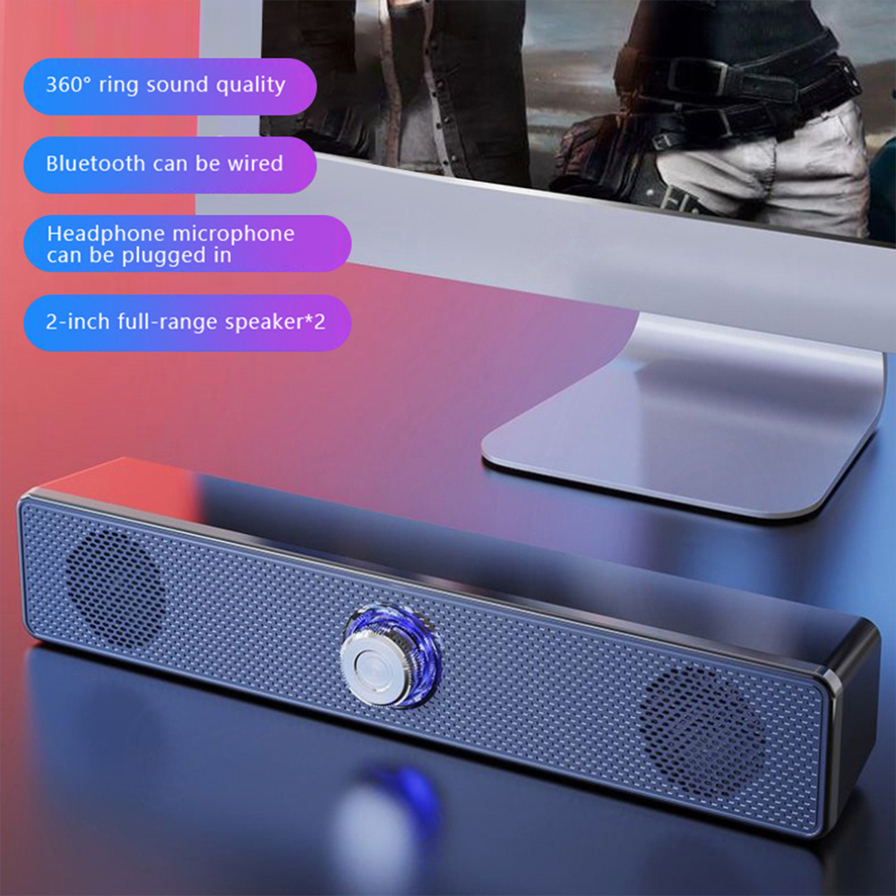 Soundbar với loa siêu loa TV âm thanh nhà hát nhà hệ thống bluetooth loa thêm bass máy tính loa máy tính bass stereo mới Color: B