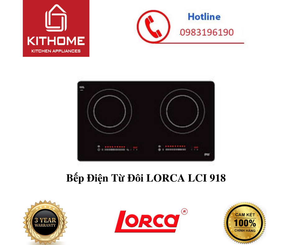 Bếp Điện Từ Đôi LORCA LCI 918 - Hàng Chính Hãng