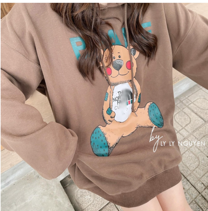 Disney Nam Nữ Khoác Chuột Mickey Áo Khoác Hoạt Hình Tay Dài Thời Trang Có Mũ Nam Nữ, ÁO HOODIE COOL TEDDY CÁ TÍNH, ÁO GẤU BEARE MŨ NÂU, áo khoác hoodie beabe unisex oversize ulzzang  đáng yêu cực xinh mùa thu đông