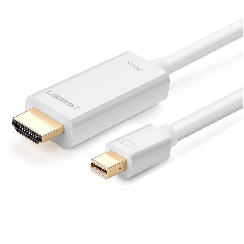 Cáp chuyển đổi Mini DP sang HDMI 4K*2K 1.5M màu Trắng Ugreen 20849MD101 Hàng chính hãng