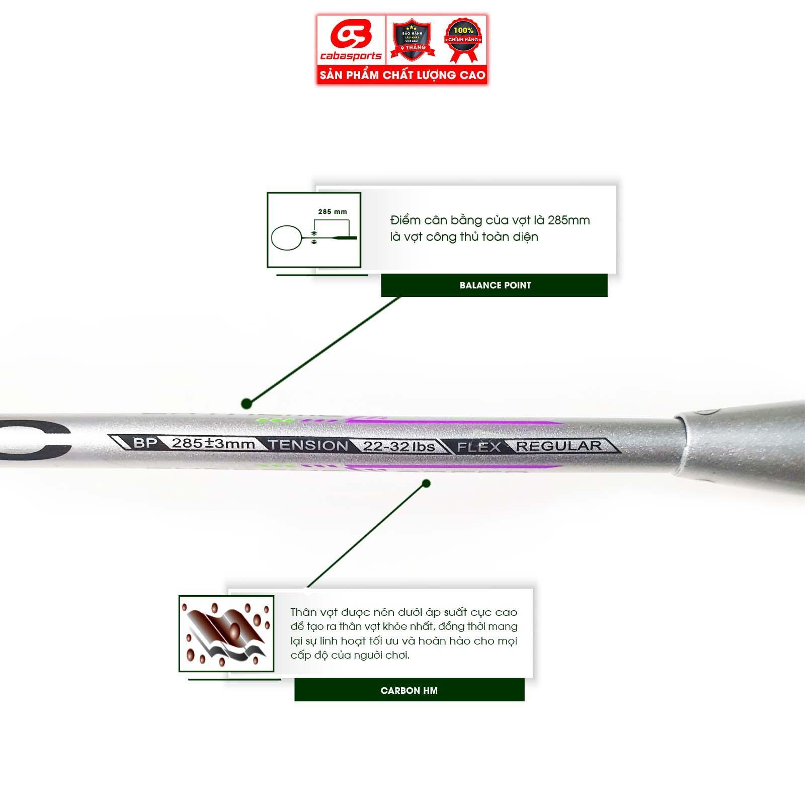 Vợt cầu lông Prokennex KINETIC EXTREME SPEED chính hãng cao cấp công thủ toàn diện (1 cây) - Tặng kèm quấn cán và túi vải Cabasports