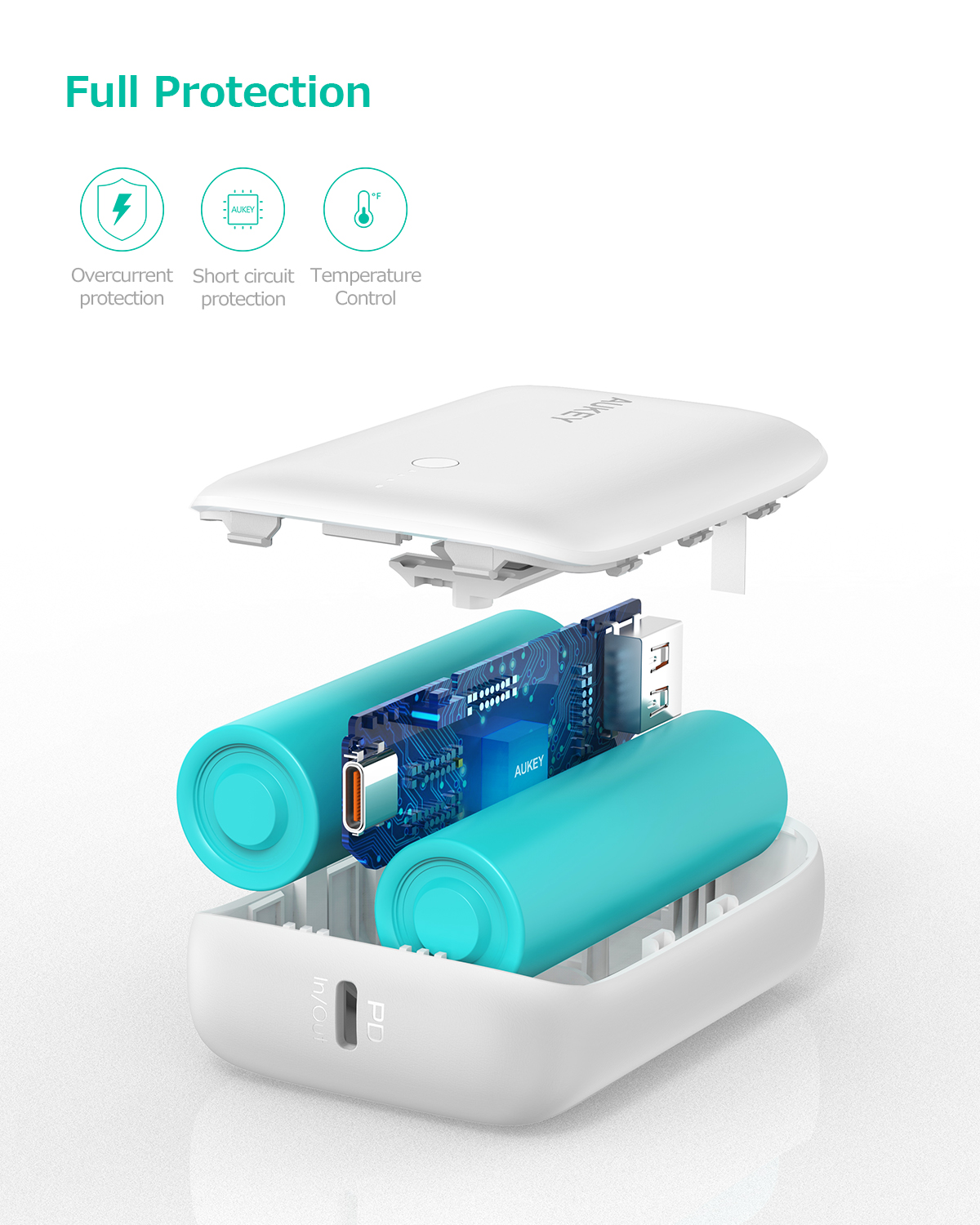 Pin sạc dự phòng Aukey PB-N83S 20W PD 10.000mAh, hàng chính hãng