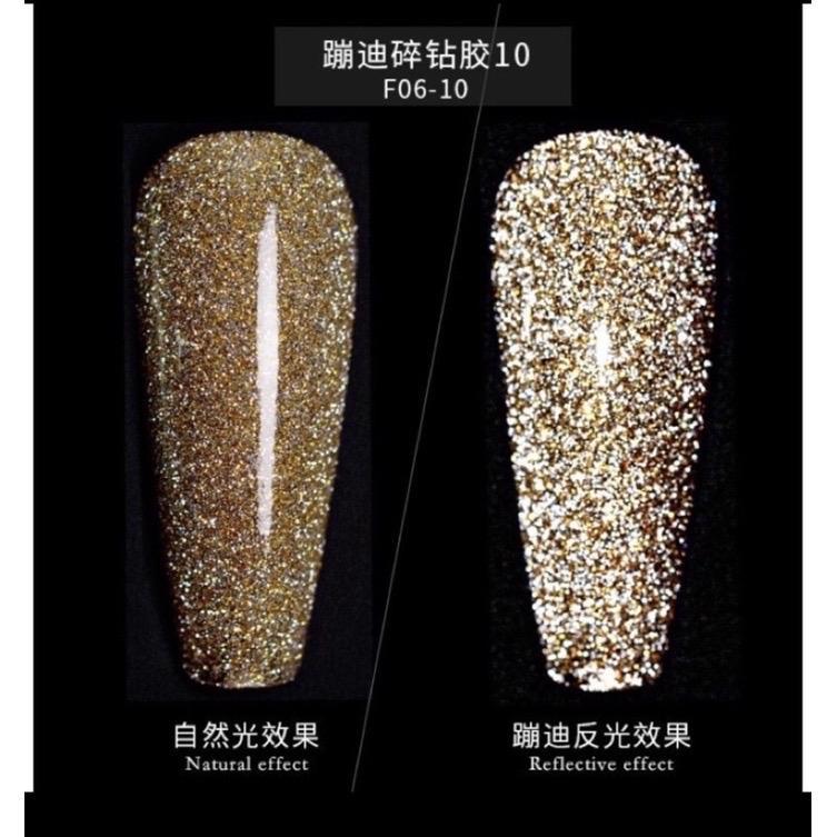 Sơn Nhũ Flash Lẻ Màu Vàng Bạc Siêu Sáng Vendeeni 15ml, Chất Đậm Mướt, Dễ Kéo, Lên Màu Chuẩn, Làm Nail Chuyên Nghiệp Nữ Sơn Gel