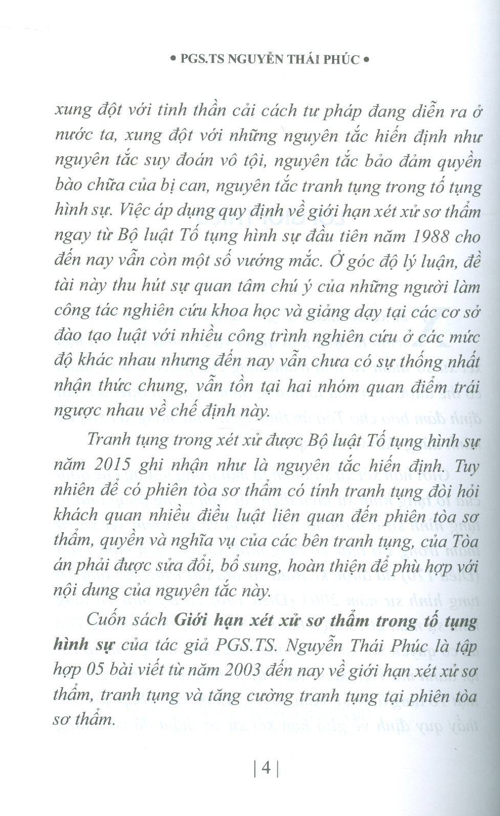 Giới Hạn Xét Xử Sơ Thẩm Trong Tố Tụng Hình Sự (Sách Chuyên Khảo)