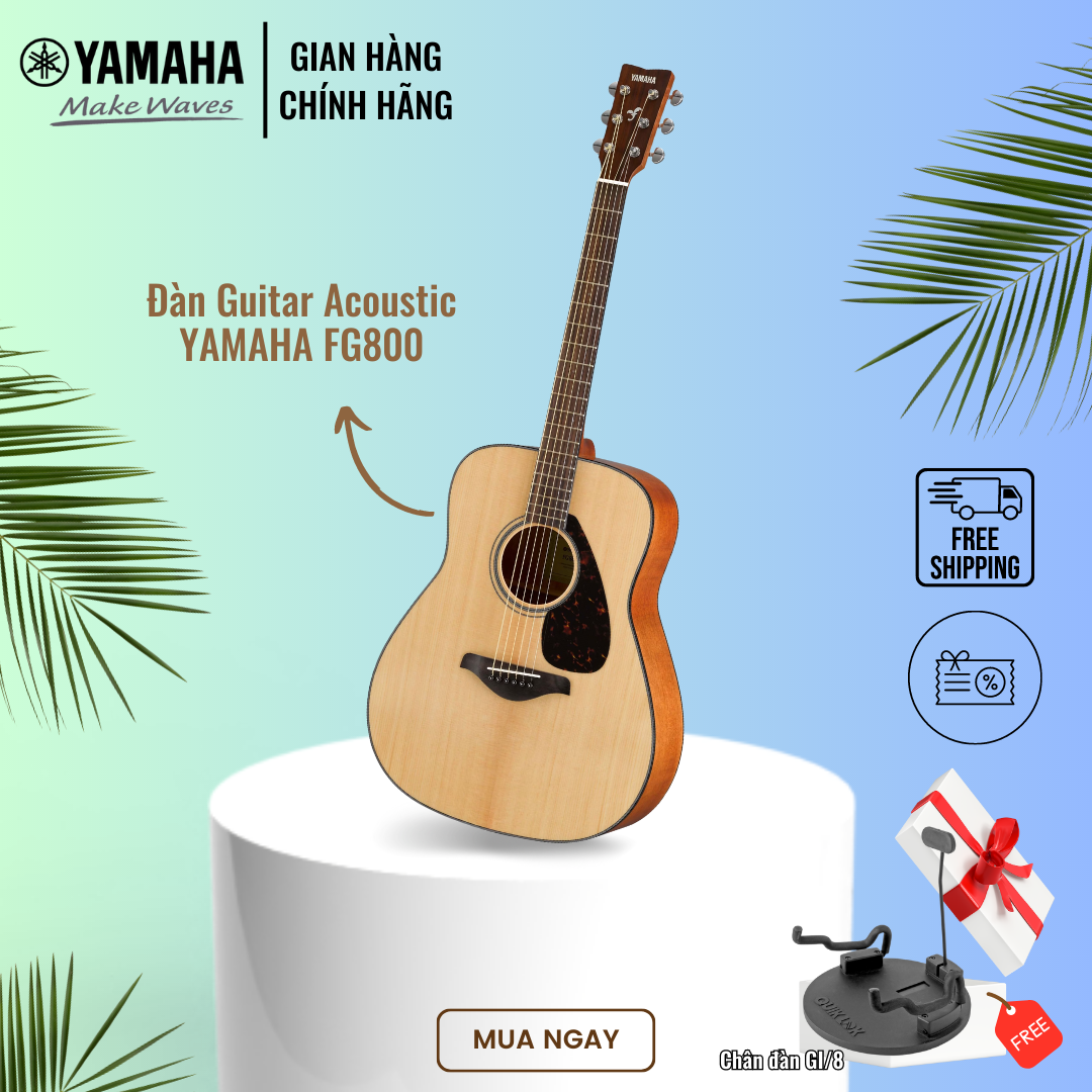Đàn Guitar Acoustic YAMAHA FG800 - Thiết kế đơn giản, truyền thống, phù hợp cho người mới bắt đầu chơi đàn, Hàng chính hãng
