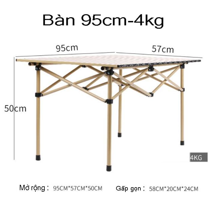 Bộ bàn ghế du lịch dã ngoại gấp gọn 1 bàn 4 ghế - nt119