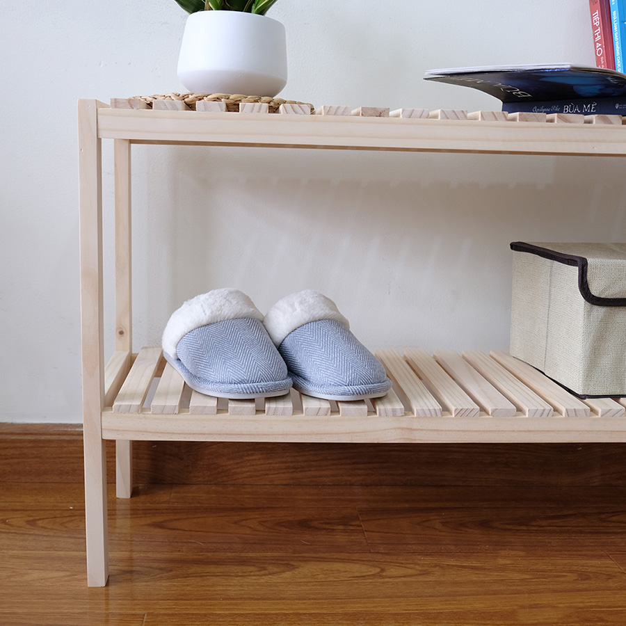 Kệ Giày Dép - Kệ Đa Năng Gỗ 2 Tầng Size M Bench 2FM Nội Thất Kiểu Hàn BEYOURs - Gỗ Tự Nhiên