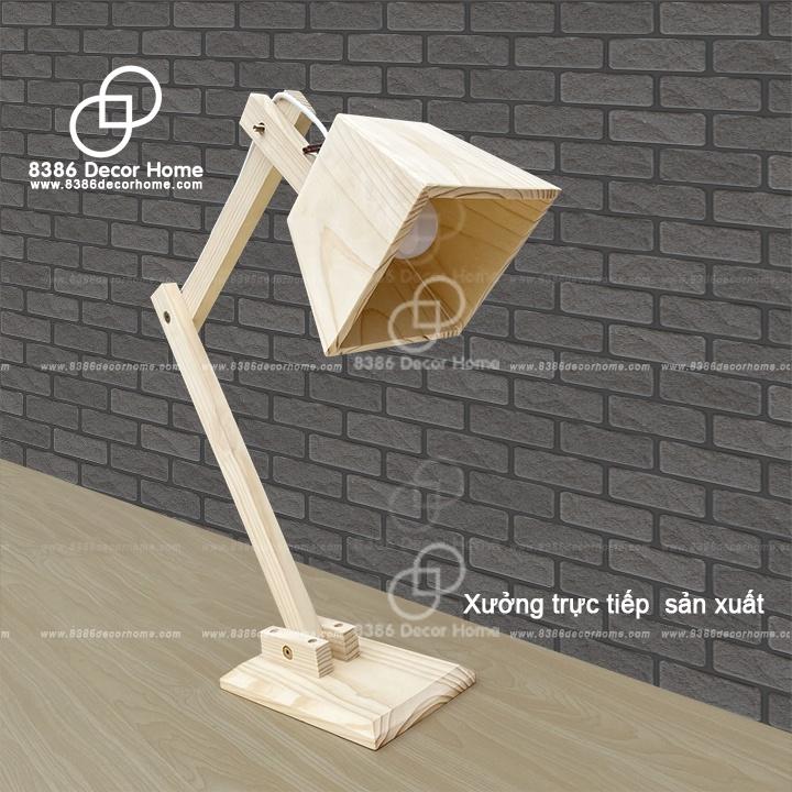 Đèn ngủ, học tập, làm việ decor nhỏ bằng gỗ dễ thương và phong cách hiện đại Bắc Âu (Tặng bóng Led 3W tiết kiệm điện)