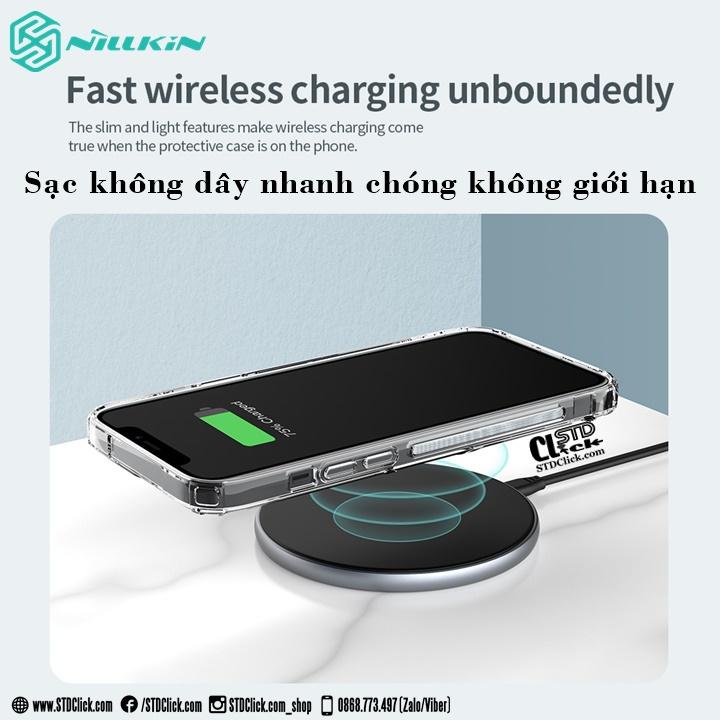 ỐP LƯNG DÀNH CHO ĐIỆN THOẠI IPHONE 13 PRO NILLKIN NATURE TPU PRO LƯNG KÍNH PC TRONG VIỀN DẺO