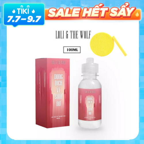 Dung dịch vệ sinh phụ nữ mùi hương Original Hoa Cỏ LOLI & THE WOLF chai 100ml, Tặng Kèm Mút Rửa Mặt