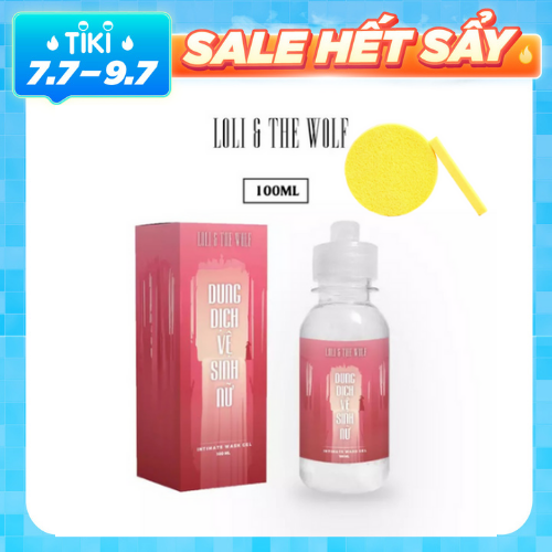 Dung dịch vệ sinh phụ nữ mùi hương Original Hoa Cỏ LOLI &amp; THE WOLF chai 100ml, Tặng Kèm Mút Rửa Mặt