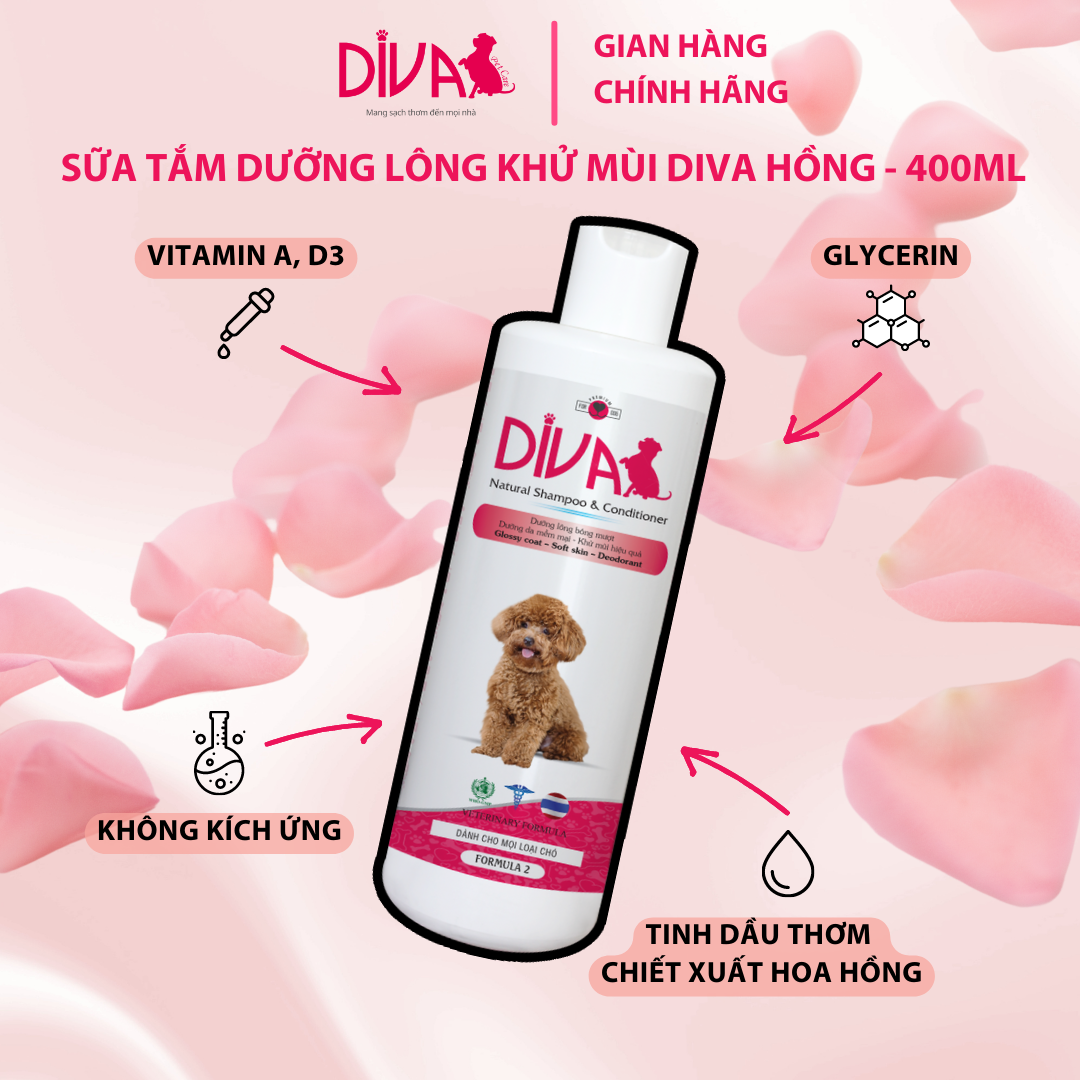 Sữa Tắm Dưỡng Ẩm DIVA Formula 2 New (400ml)