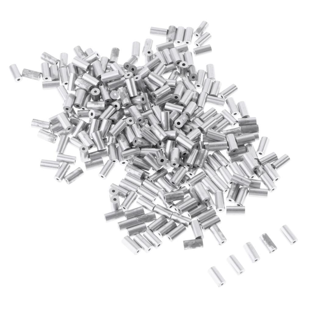 200 Counts Multi-use Fishing Single Barrel Aluminium Crimp Sleeves for Wire